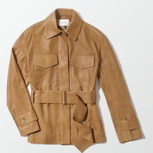 Vince Leather Safari Jacket NWT   Camel XS